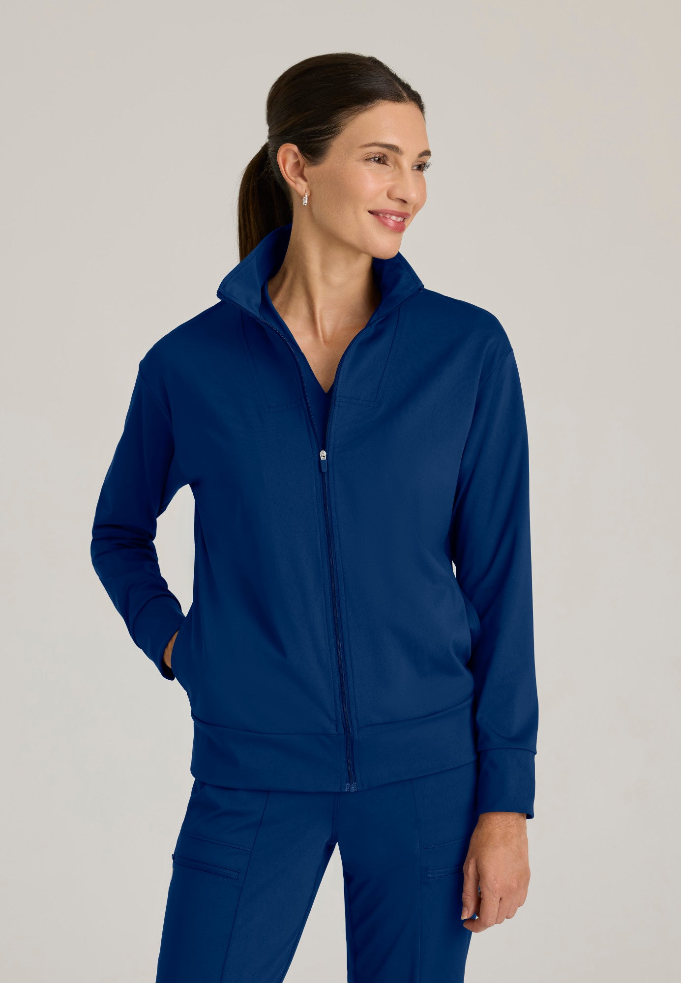 Ease Warm-Up Jacket - Indigo - Jen's Scrubs